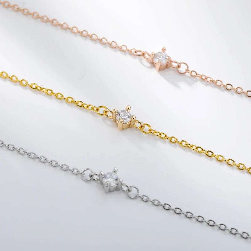 Single Zircon Circle Bead Bracelet for Women | Stainless Steel Trendy Summer Jewelry | Couple & Friend Gift 2023