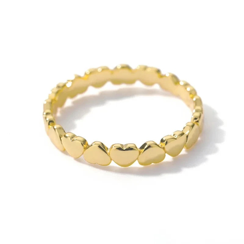 Gold Heart Ring – Stainless Steel Wedding & Engagement Jewelry for Women
