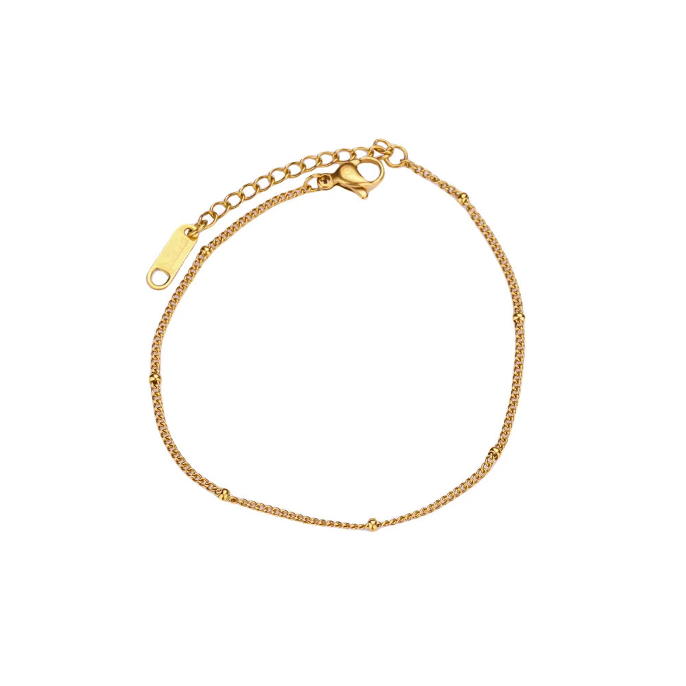 ❤️ Stainless Steel Heart Bracelet for Women | Gold Color Geometric Link Chain | Waterproof Fashion Jewelry Gift