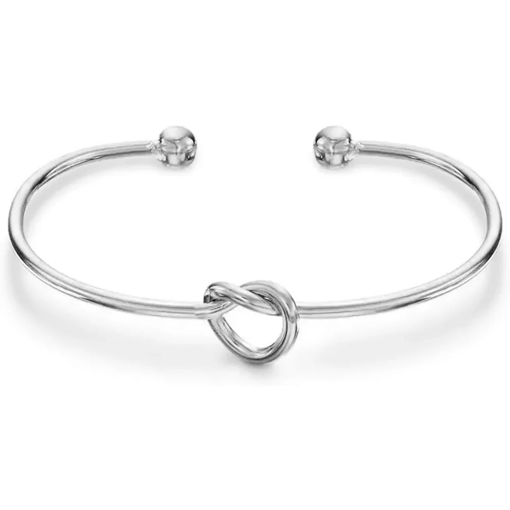 Forever Love Knot Infinity Bangle – Adjustable Gold & Silver Plated Bracelet for Women | Symbol of Eternal Love