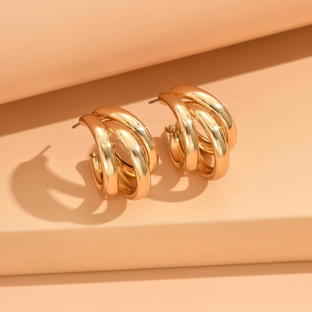 ✨ Elegant Gold Hoop Earrings for Women – Vintage Geometric Statement Jewelry | Party & Luxury Gift