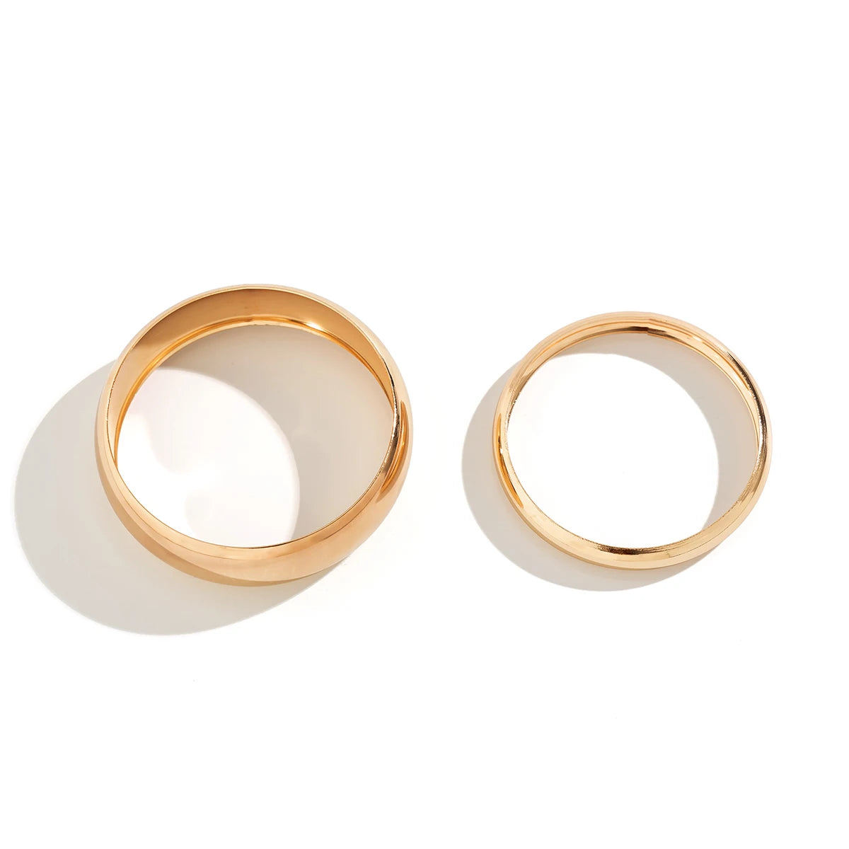 2Pcs Punk Classic Gold Wide Bangles for Women – Exaggerated Heavy Metal Big Bracelet Set | Luxury Wedding & Party Jewelry