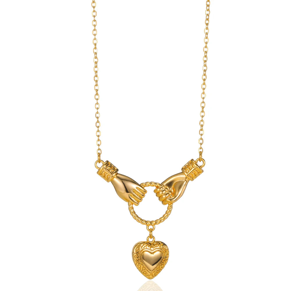 ✨ Stainless Steel Love Heart Pendant Necklace for Women – 2025 Trendy Lip Chain Jewelry | Minimalist Gift with Free Shipping