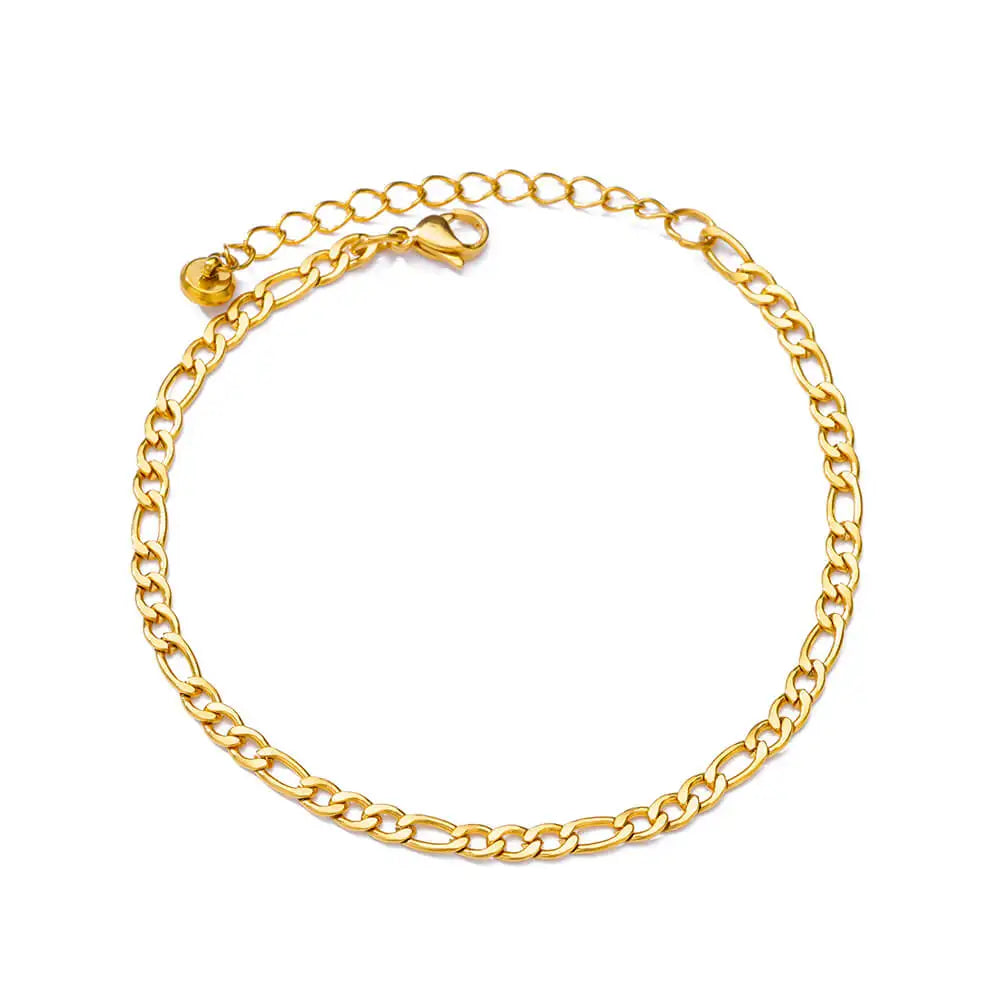 ✨ Minimalist Paperclip Chain Anklet for Women | Stainless Steel Gold Link Chain Bracelet | Trendy Jewelry Gift for Mom