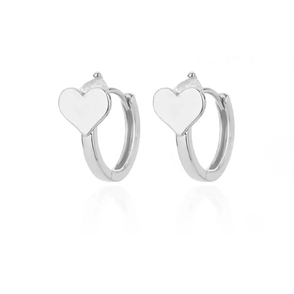 ✨ Hollow Zircon Heart Earrings for Women – Gold Stainless Steel Luxury Studs | Wedding, Couple & Gift Jewelry