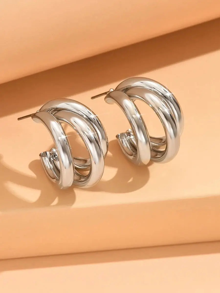 ✨ Elegant Gold Hoop Earrings for Women – Vintage Geometric Statement Jewelry | Party & Luxury Gift