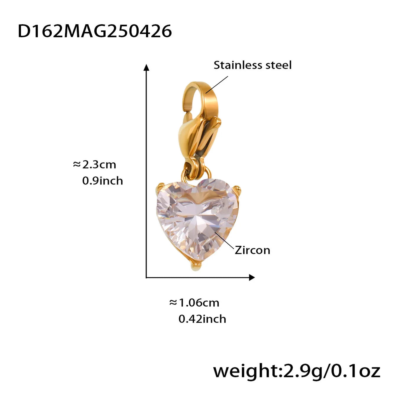 Liora Stainless Steel Little Bear & Heart Zircon Bangle – Women’s Gold Plated Bracelet | Romantic Wedding & Gift Jewelry