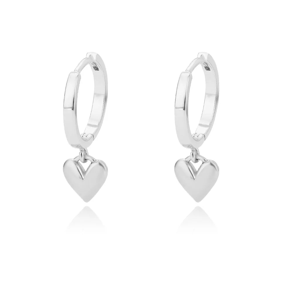 ✨ Hollow Zircon Heart Earrings for Women – Gold Stainless Steel Luxury Studs | Wedding, Couple & Gift Jewelry