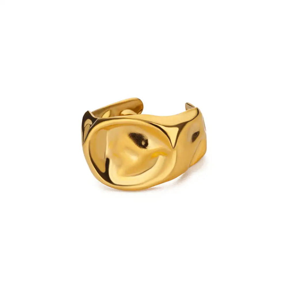 Irregular Geometric Gold Ring – Stainless Steel Party & Fashion Jewelry for Women