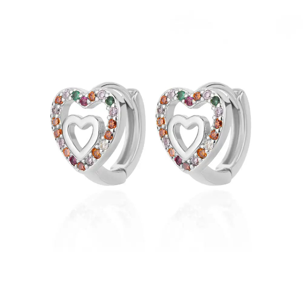✨ Hollow Zircon Heart Earrings for Women – Gold Stainless Steel Luxury Studs | Wedding, Couple & Gift Jewelry