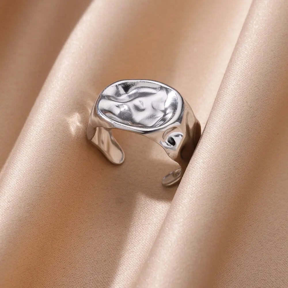 Irregular Geometric Gold Ring – Stainless Steel Party & Fashion Jewelry for Women