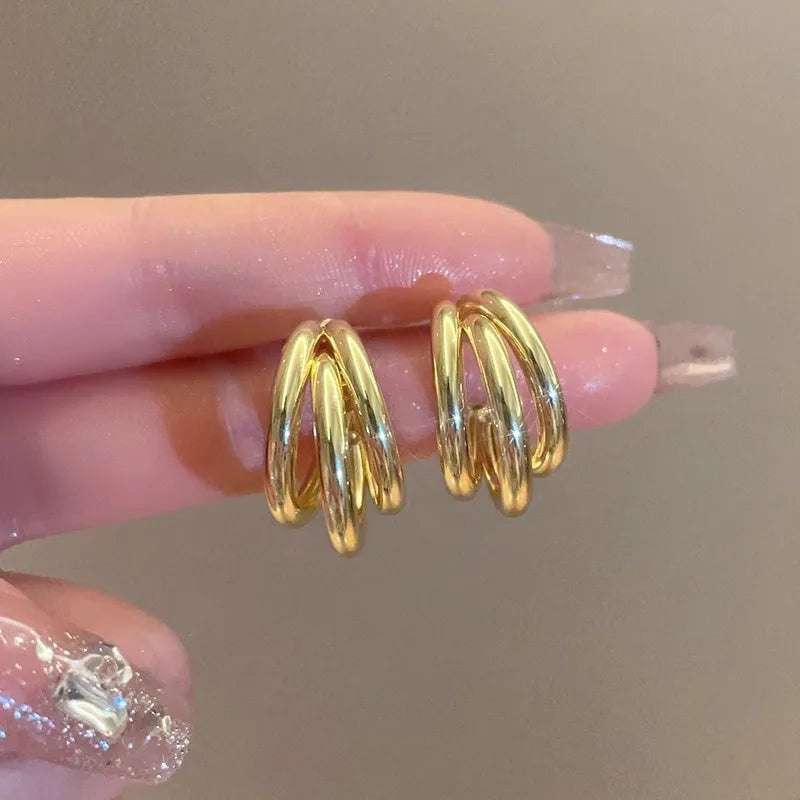 ✨ Elegant Gold Hoop Earrings for Women – Vintage Geometric Statement Jewelry | Party & Luxury Gift