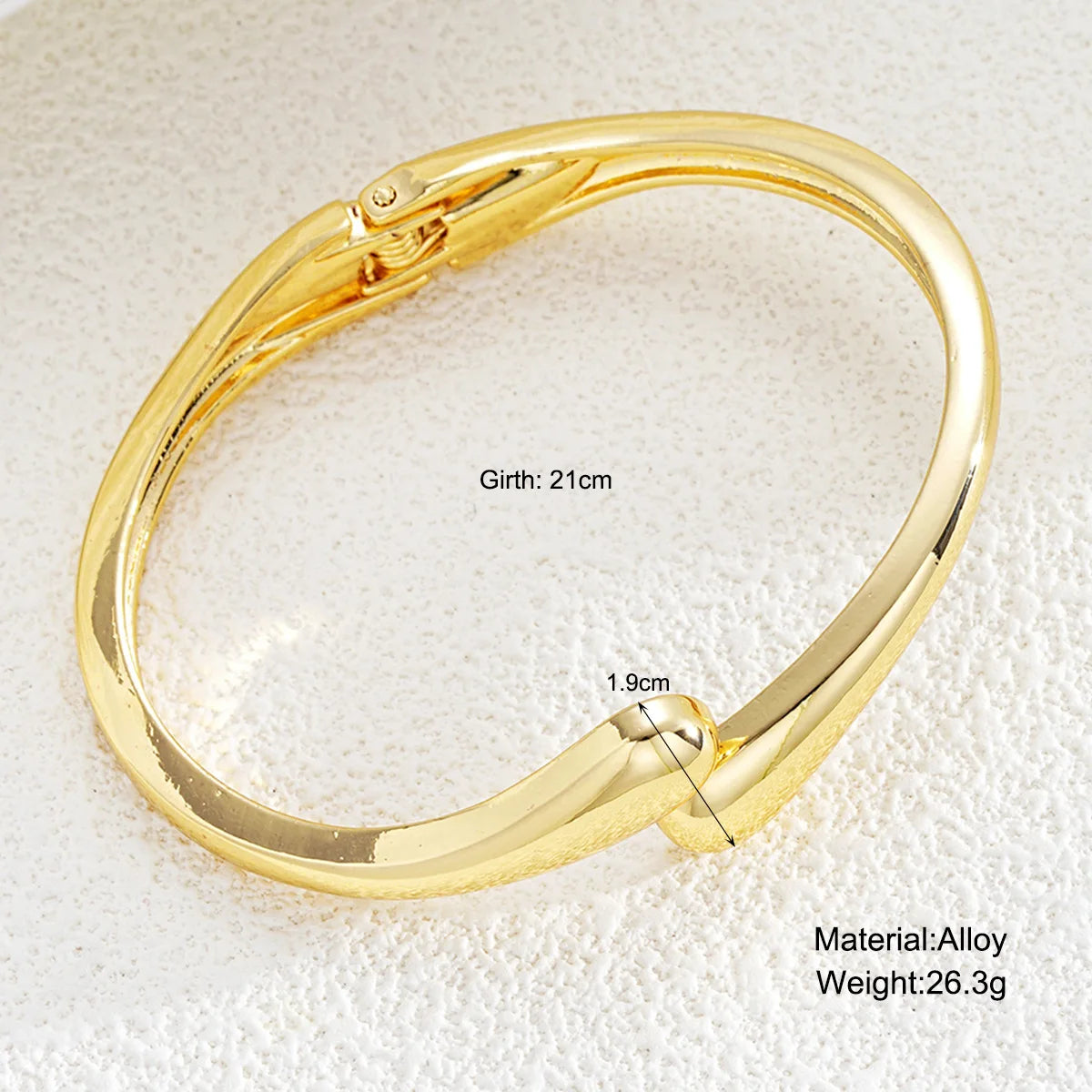 Hot Sale Water Drop Bangle Bracelet for Women – Exaggerated Smooth Surface Adjustable Metal Cuff | Punk Style Fashion Jewelry