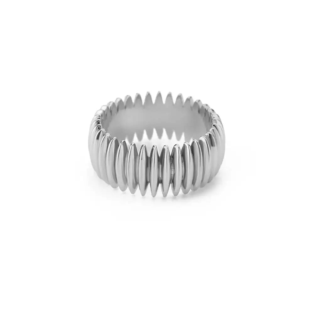 Vintage Gold Bullet Ring – Stainless Steel Geometric Punk Style Jewelry for Women