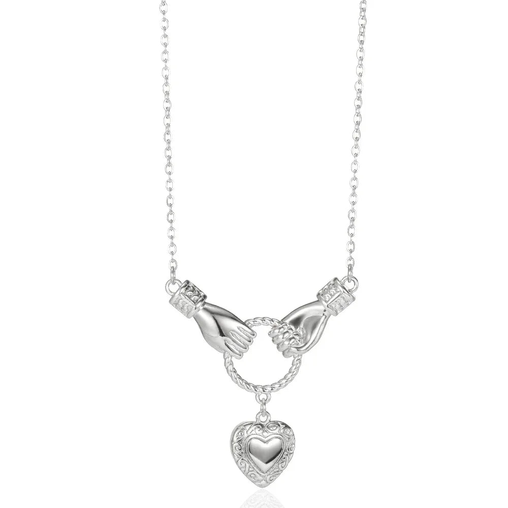 ✨ Stainless Steel Love Heart Pendant Necklace for Women – 2025 Trendy Lip Chain Jewelry | Minimalist Gift with Free Shipping