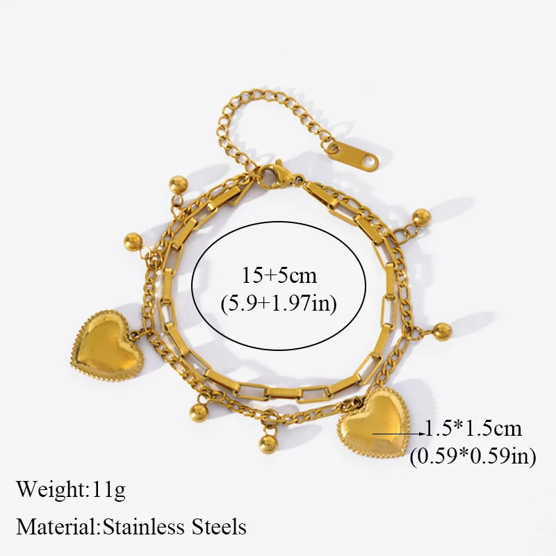 EILIECK 316L Stainless Steel Twisted Bracelet Bangle for Women – Trendy 18K Gold Plated, Waterproof Chain Jewelry, Party & Gift