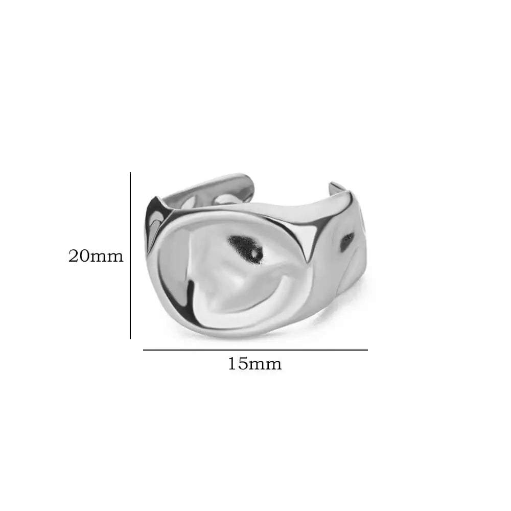 Irregular Geometric Gold Ring – Stainless Steel Party & Fashion Jewelry for Women