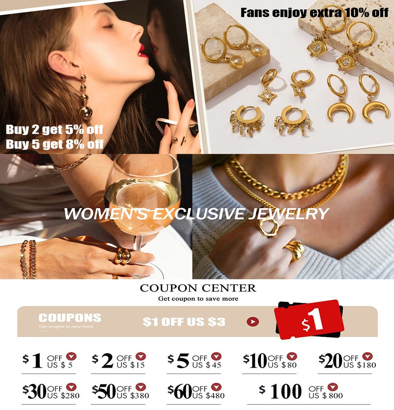 EILIECK 316L Stainless Steel Twisted Bracelet Bangle for Women – Trendy 18K Gold Plated, Waterproof Chain Jewelry, Party & Gift