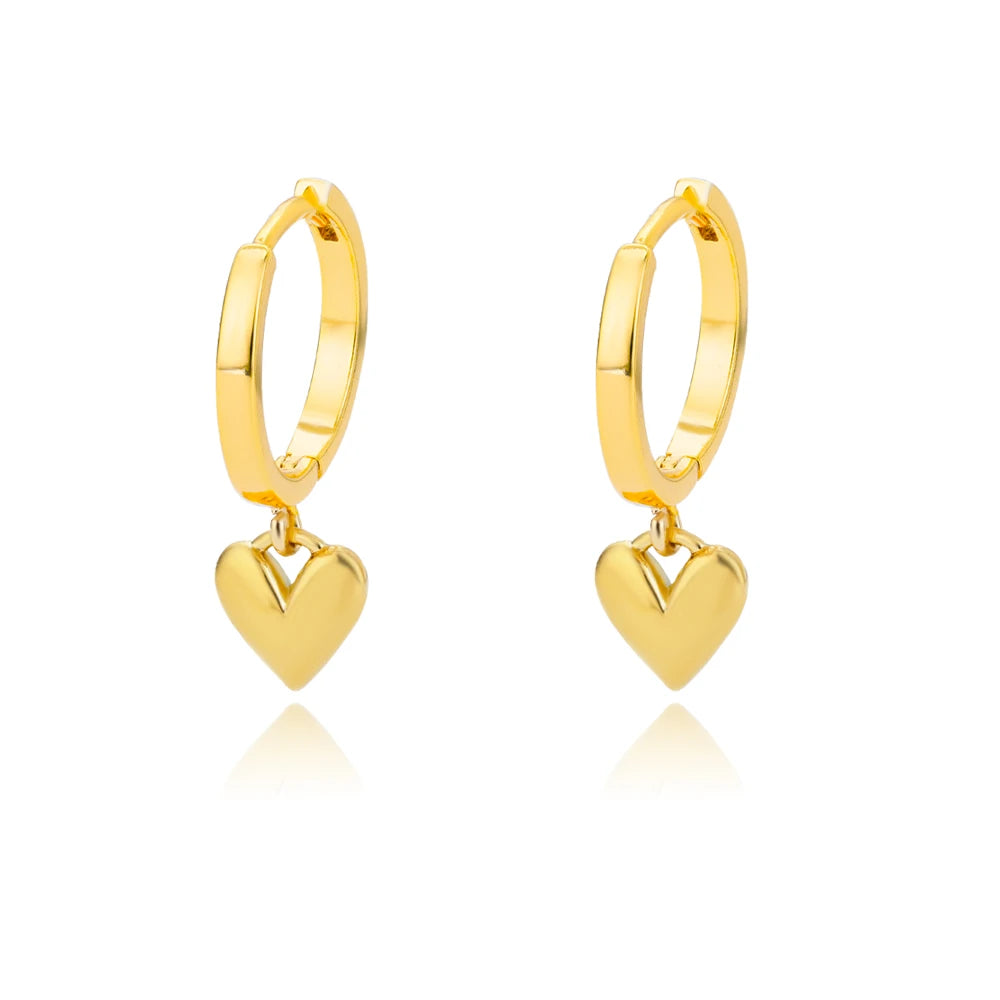 ✨ Vintage Heart Drop Earrings for Women – Gold Stainless Steel Studs | Wedding, Valentine’s & Gift Jewelry