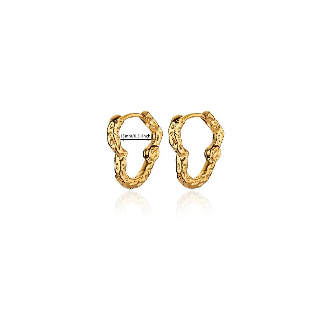 ✨ Hollow Zircon Heart Earrings for Women – Gold Stainless Steel Luxury Studs | Wedding, Couple & Gift Jewelry