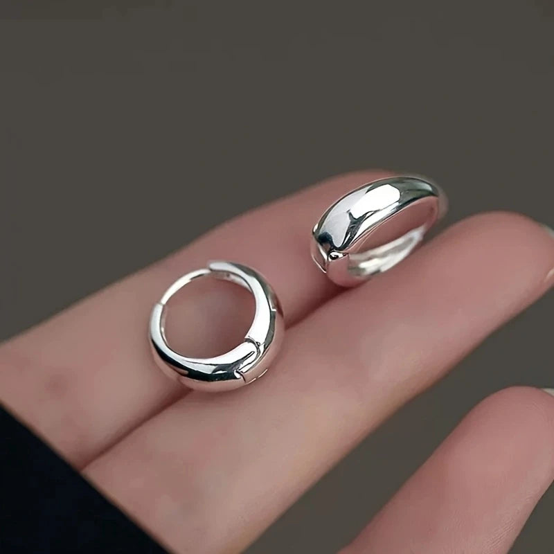 ✨ 2Pcs Elegant French Hoop Earrings – Stainless Steel Hypoallergenic Retro Design | Christmas Gift for Women