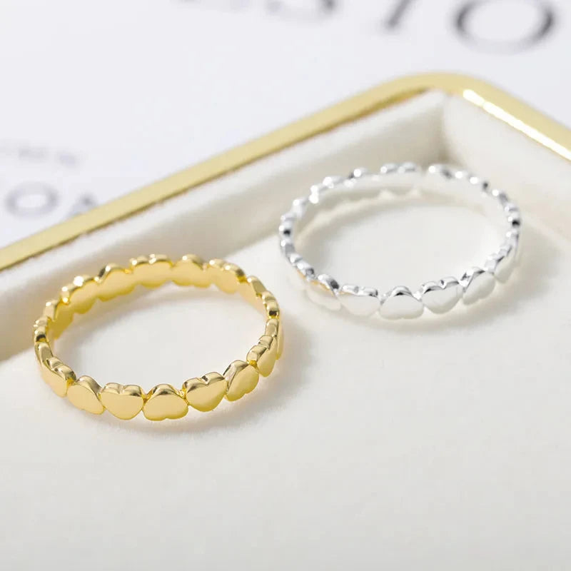 Gold Heart Ring – Stainless Steel Wedding & Engagement Jewelry for Women