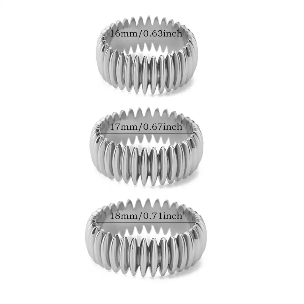 Vintage Gold Bullet Ring – Stainless Steel Geometric Punk Style Jewelry for Women