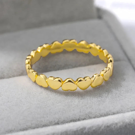Gold Heart Ring – Stainless Steel Wedding & Engagement Jewelry for Women