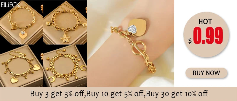 EILIECK 316L Stainless Steel Twisted Bracelet Bangle for Women – Trendy 18K Gold Plated, Waterproof Chain Jewelry, Party & Gift