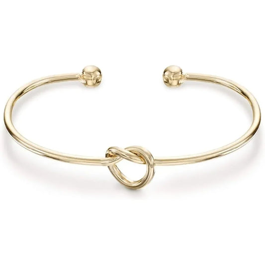 Forever Love Knot Infinity Bangle – Adjustable Gold & Silver Plated Bracelet for Women | Symbol of Eternal Love